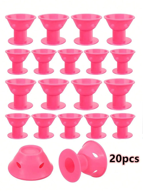 10 Silicone Heatless Hair Rollers Reusable Curlers Women DIY No-heat Qme
