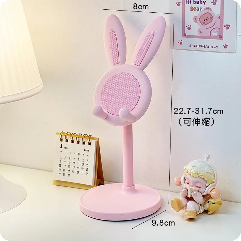 Pink Phone Holder Desktop Cell Stand Iphone 13 14 Samsung Smartphone Qme Pink