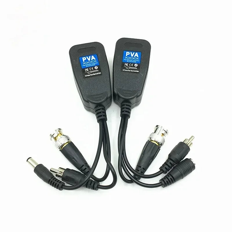 HD, 1 Pair, Double Twisted Pair Power Supply /video/ and Audio, TVI / CVI /AHD, Coaxial, RJ45 CCTV Balun, 3 and 1 Transmitter Qme