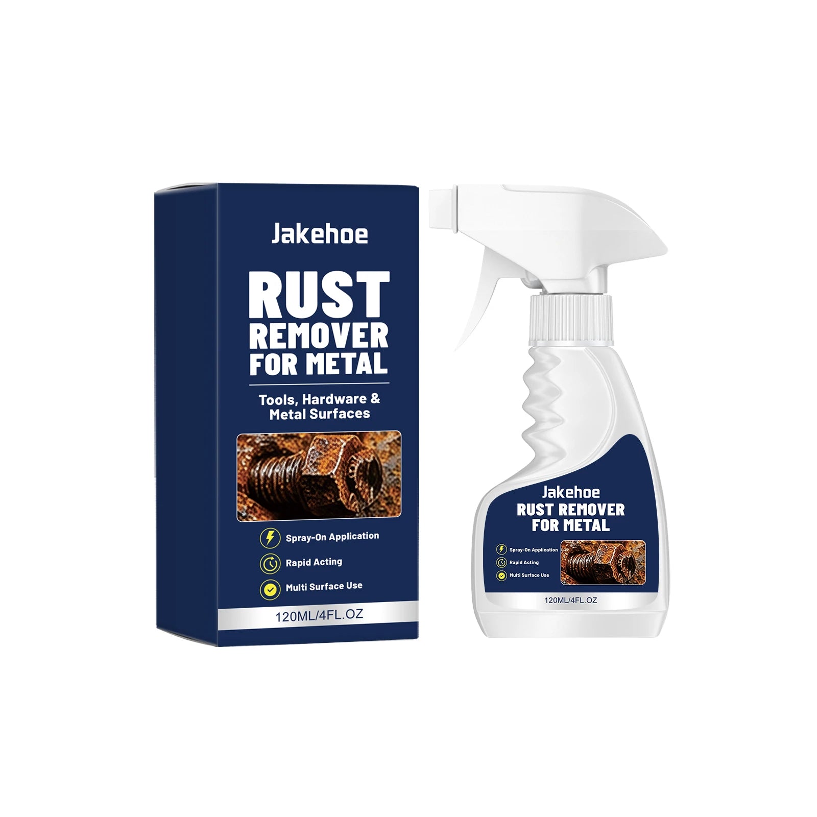 Metal Rust Removing Spray Eliminating Rust Stains Restoring Metal Shine Prevent Rust Fast Acting Daily Metal Surface Maintenance Qme 120ml Boxed