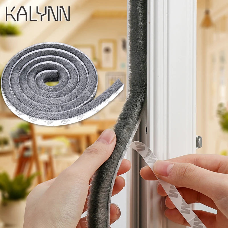 5 Meter Self-adhesive Sealing Wind-proof Brush Strip Home Door Window Qme