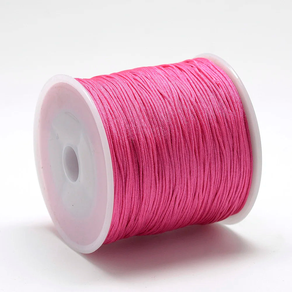 Pandahall 100m Roll Nylon Thread Braided Chinese Knotting Cord