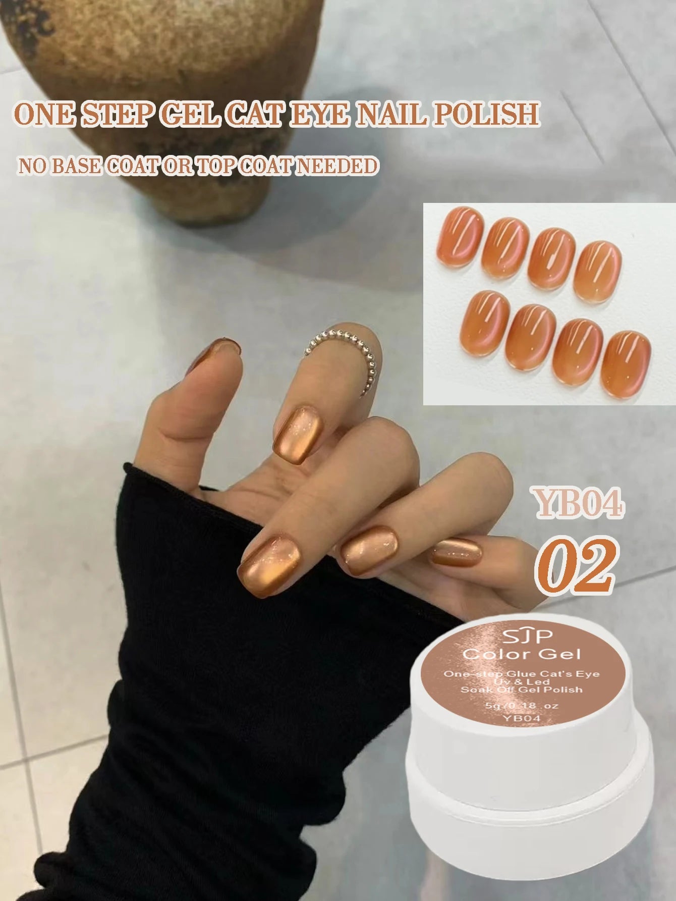 Fruit Cat Eye Nail Polish Gel UV One-step No Base Coat Needed Perfect Qme 02