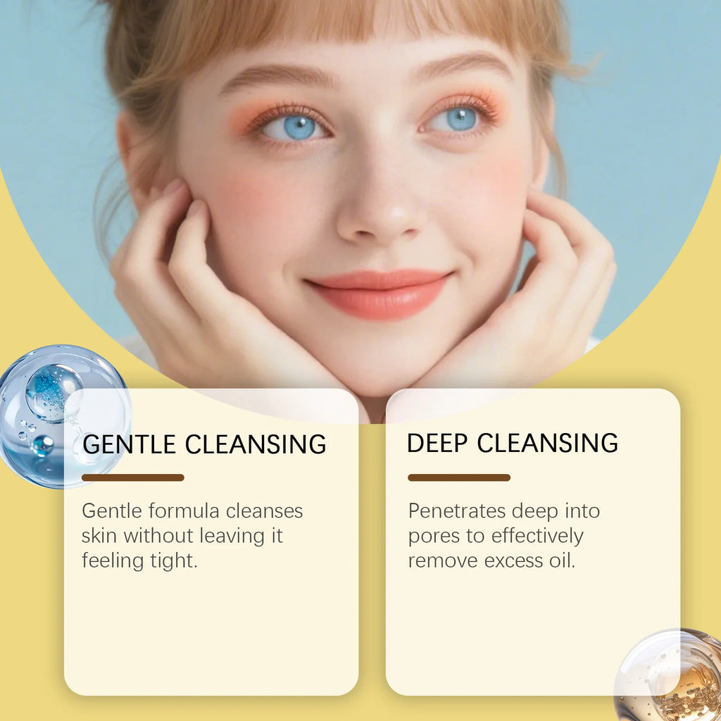 Kojic Acid & Niacinamide Face Wash Brightening Facial Cleanser for Dark Spots & Glowing Skin Evens Skin Tone Acne Scar Care Qme
