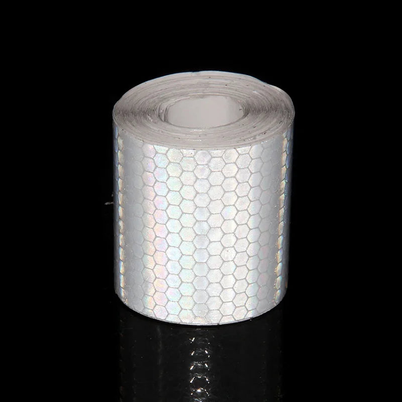 1/3M Reflective Car Stickers Waterproof Self-Adhesive Safety Warning Tape Strong Adhesive Reflectors Conspicuity Strip for Truck Qme White 1M 1mm