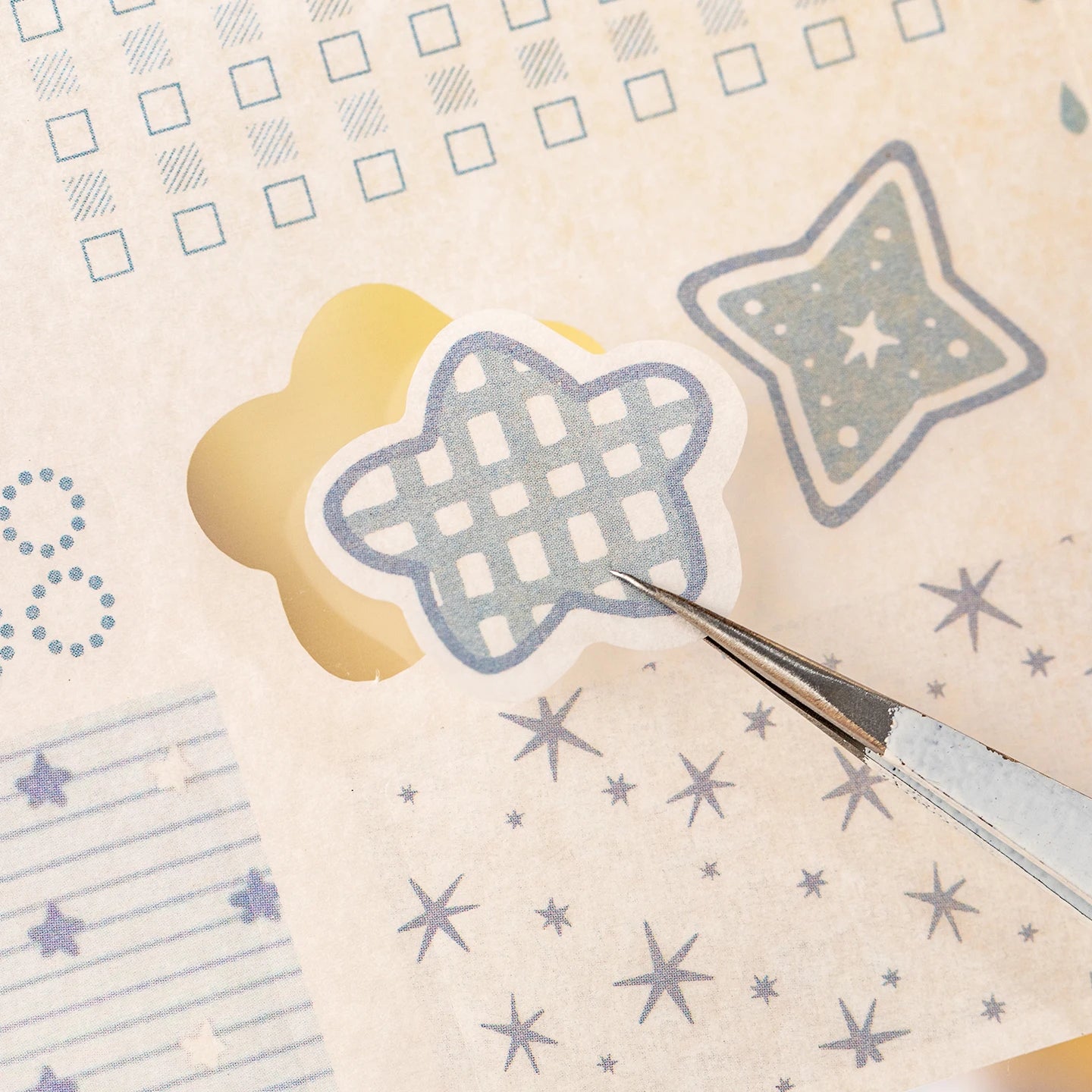 Cute Cartoon Grid Theme Die Cut Stickers Book - 18/36 Sheets Handmade Dairy Stickers Decorative Scrapbooking Japanese Stationery Qme