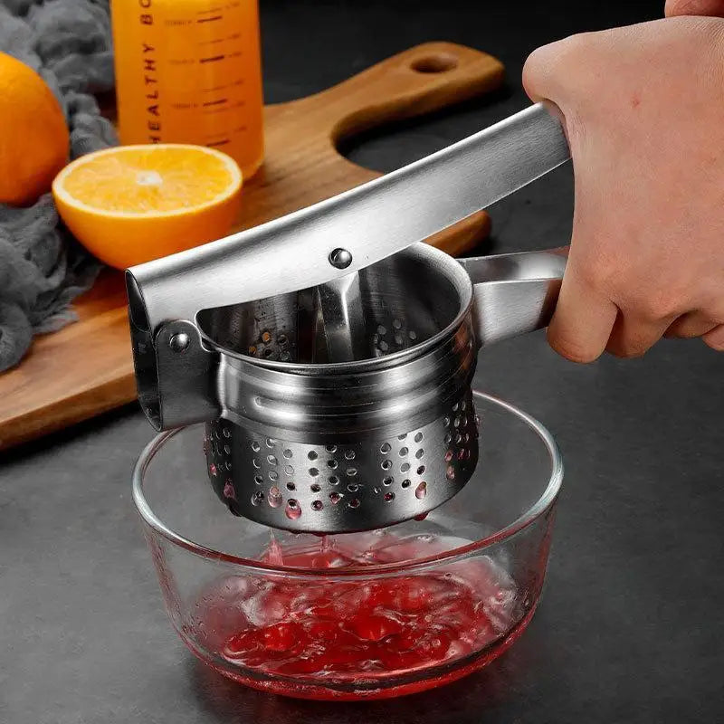 Stainless Steel Masher Ricer Press Mashed Potatoes Maker Fruit Qme
