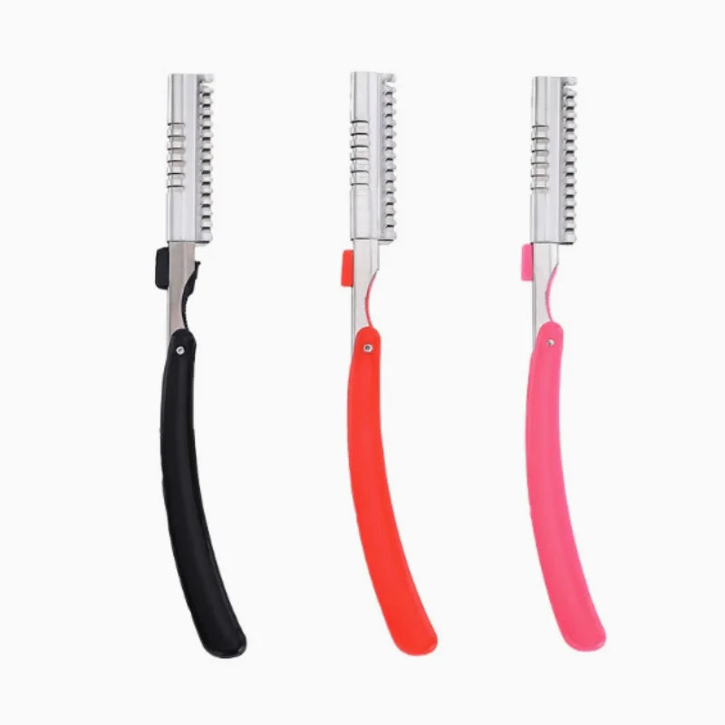 1/3/5/10pcs Professional Manual eyebrow trimmers Folding Hair Remover Stainless Steel Razor Eyebrows hair replaceable blades Qme