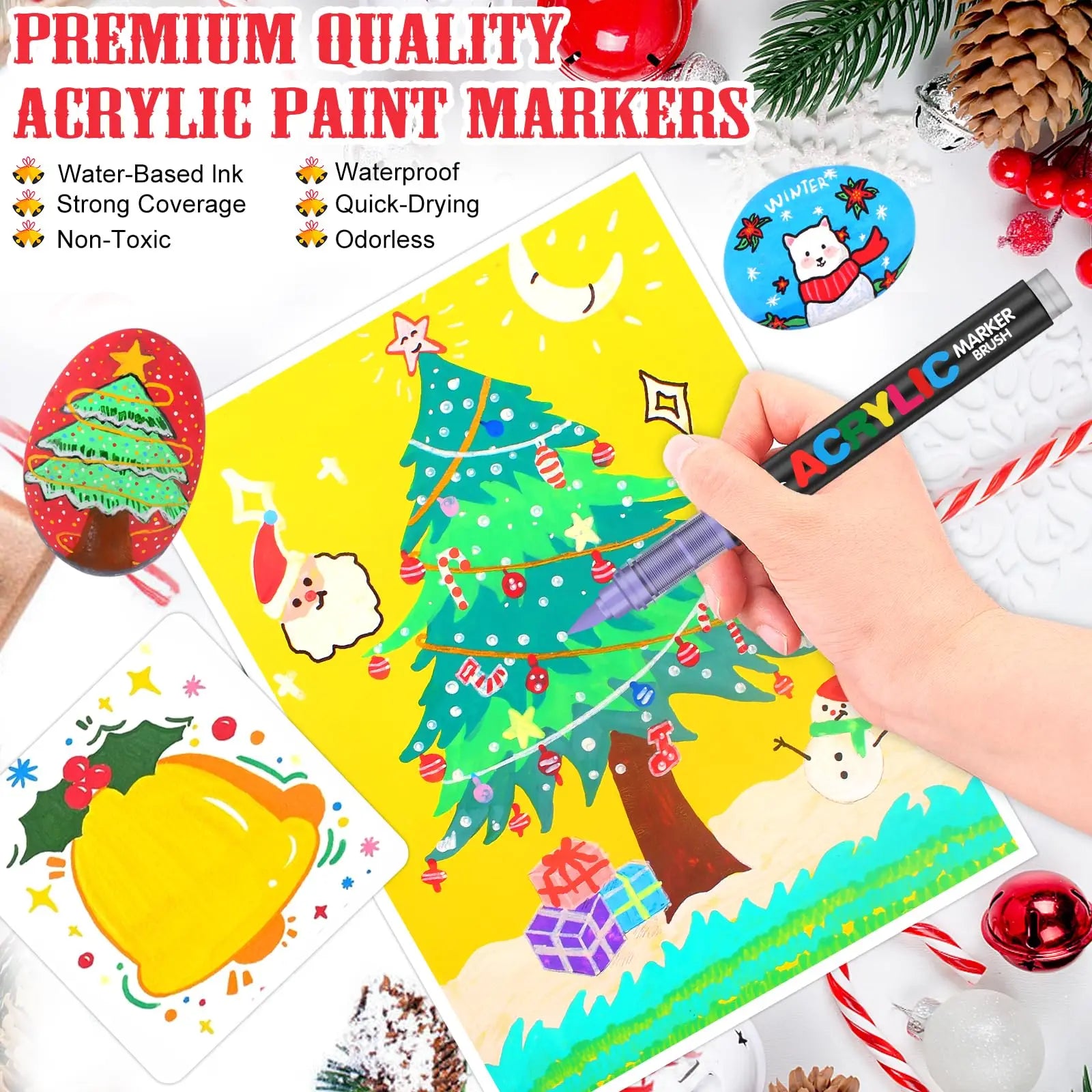 168 Colors New Acrylic Paint Markers Soft Brush Tip Paint Pens and Paint Markers Acrylic Paint Pens DIY Crafts Professional Qme