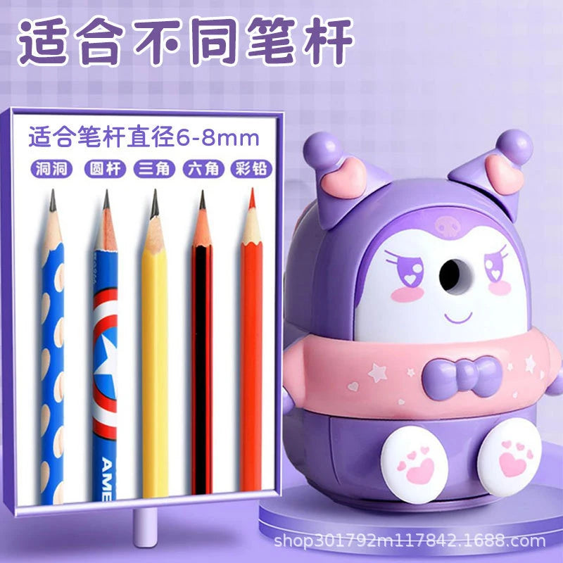 Hello Kitty Kuromi Pencil Sharpener Pencil Sharpener Pencil Sharpener for Students Cartoon Pencil Sharpener Qme