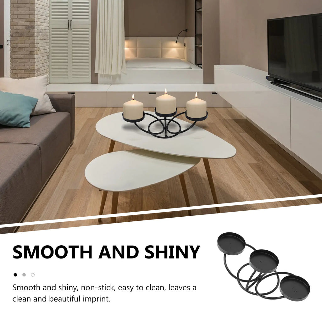 Iron Craft Candleholder Chic Desktop Decor For Home Dining Table European Style Stand Reusable Metal Art Candlestick Home Qme