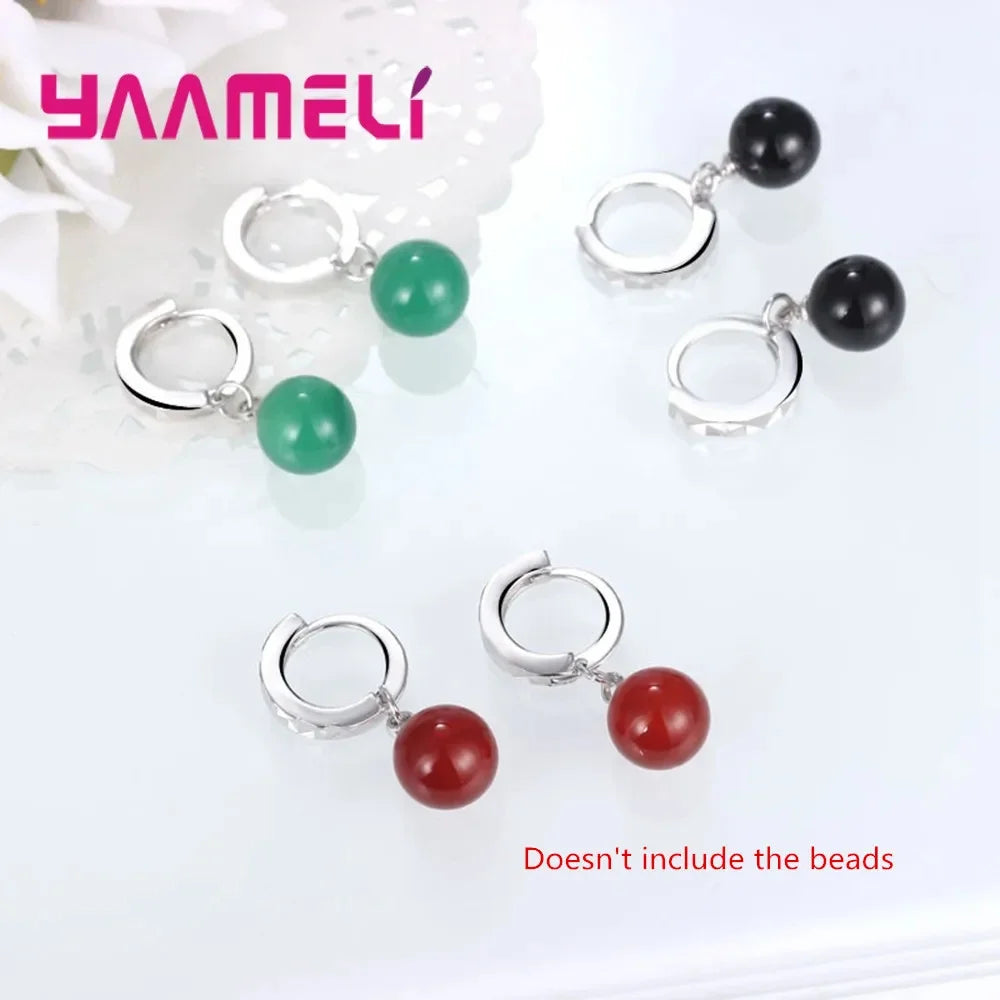 20PCS Genuine 925 Sterling Silver Color Girls Women Hoop Earrings DIY Components Jewelry Findings for Handmade Qme