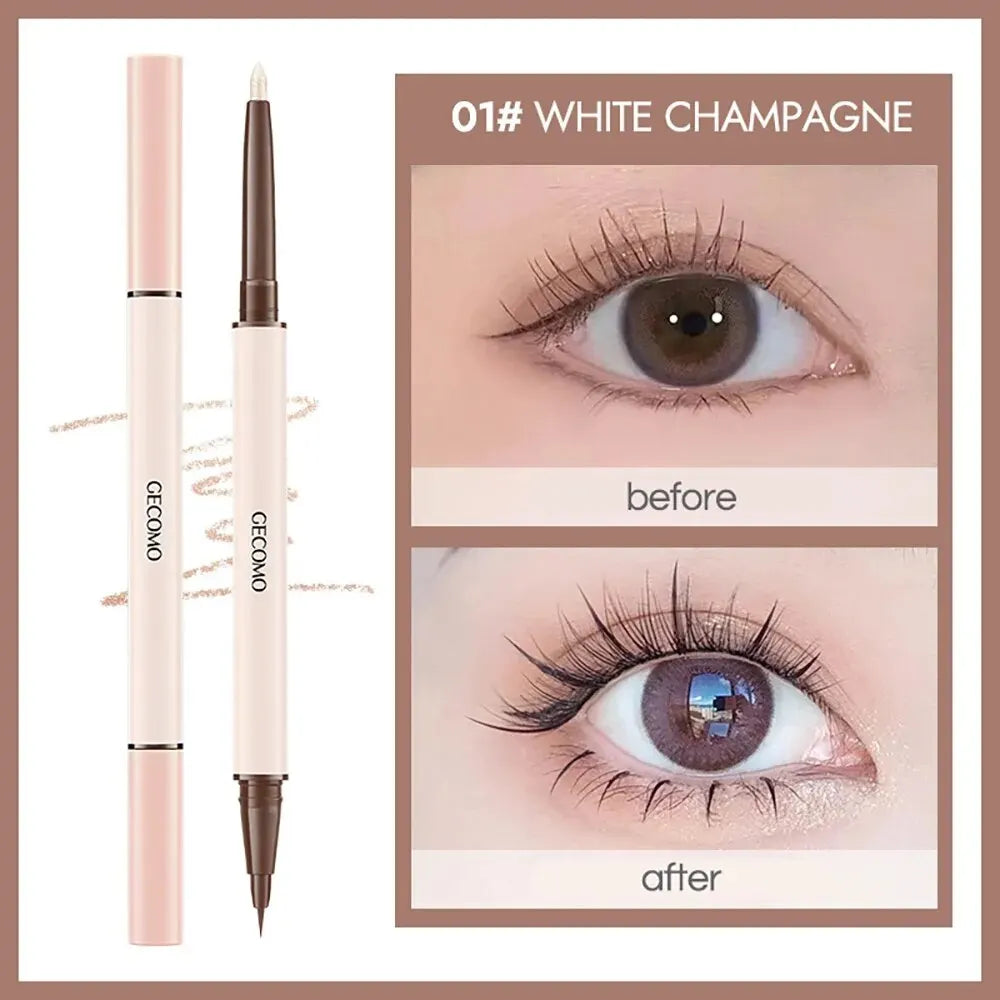 GECOMO Double-ended Lying Silkworm Pencil Eyeliner Shimmer Eyeshadow Qme 211036