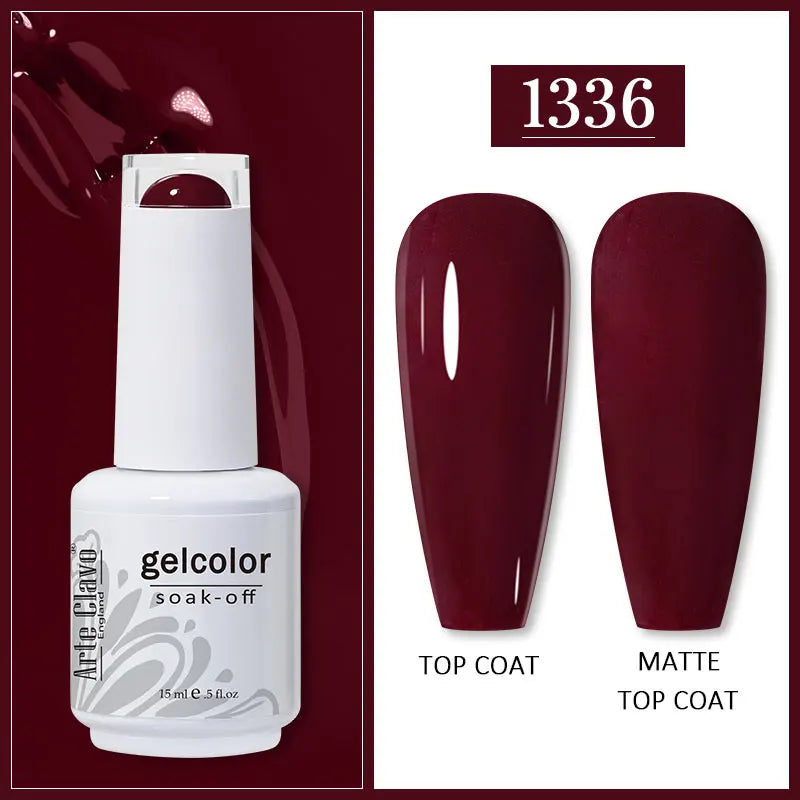 Arte Clavo 99Colors Gel Nail Polish Purple Glitter Sequins Manicure