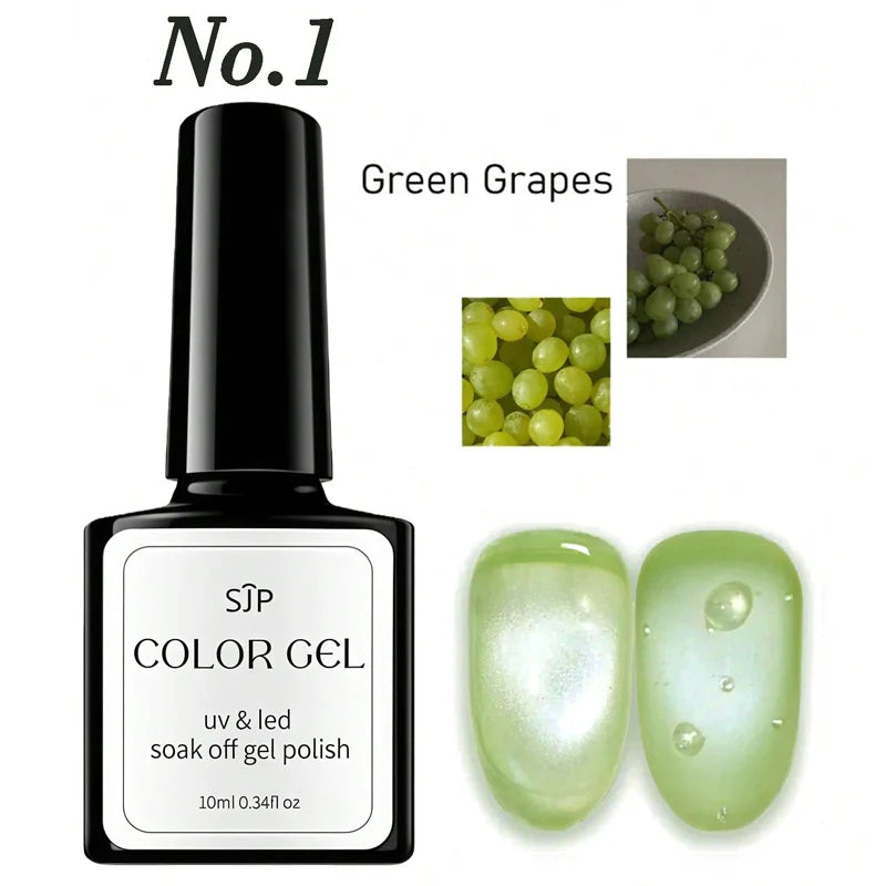 1 5 Bottle Fruit Cat-eye Gel Nail Polish DIY Art Spring Summer Qme 01