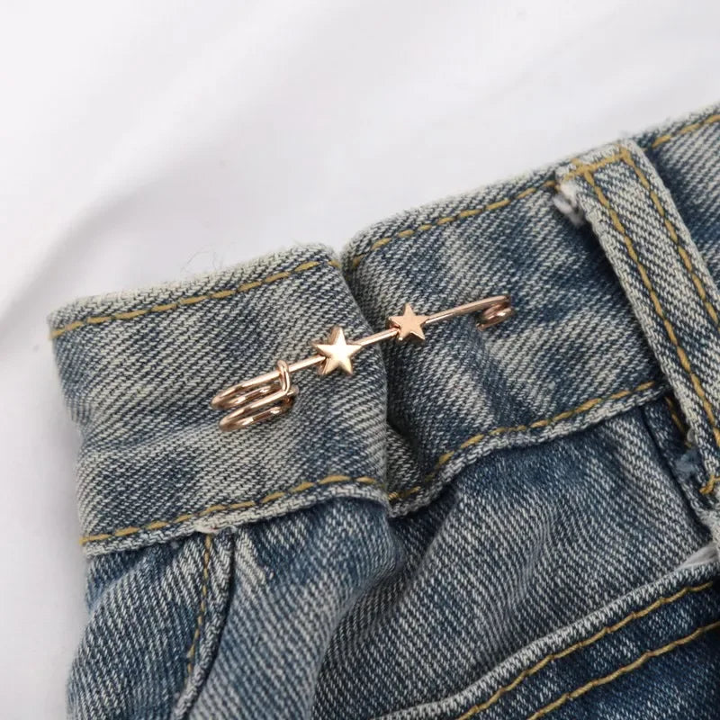 Simple Waist Buckle Fixed Strap Charm Safety Pin Brooch Anti Fall Qme