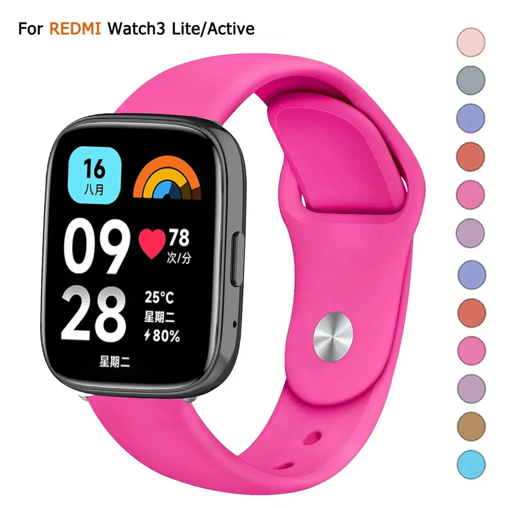 For Xiaomi Redmi Watch 3 Active Strap Soft Silicone Belt Replaceable Smart Watch Watchband Accessories Qme
