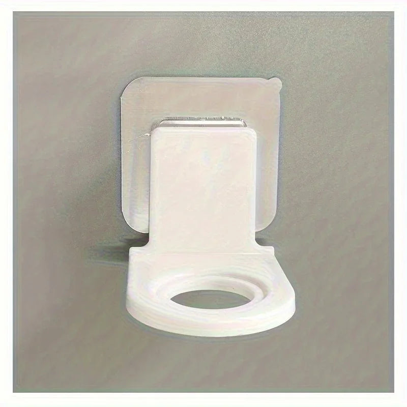 1pc Wall Storage Hook, Bathroom Shampoo Shower Gel Shelf, Self-Adhesive Wall Mounted Bathroom Bottle Holder, Qme