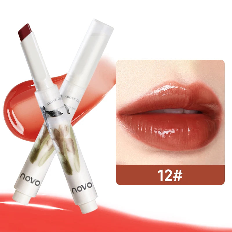 Hydrating Berry Shade Glossy Lipstick,Water Glow Lip Gloss,Long-Lasting,Non-Drying,Non-Sticky,Glycerin-Enriched,Vitamin E Qme 12