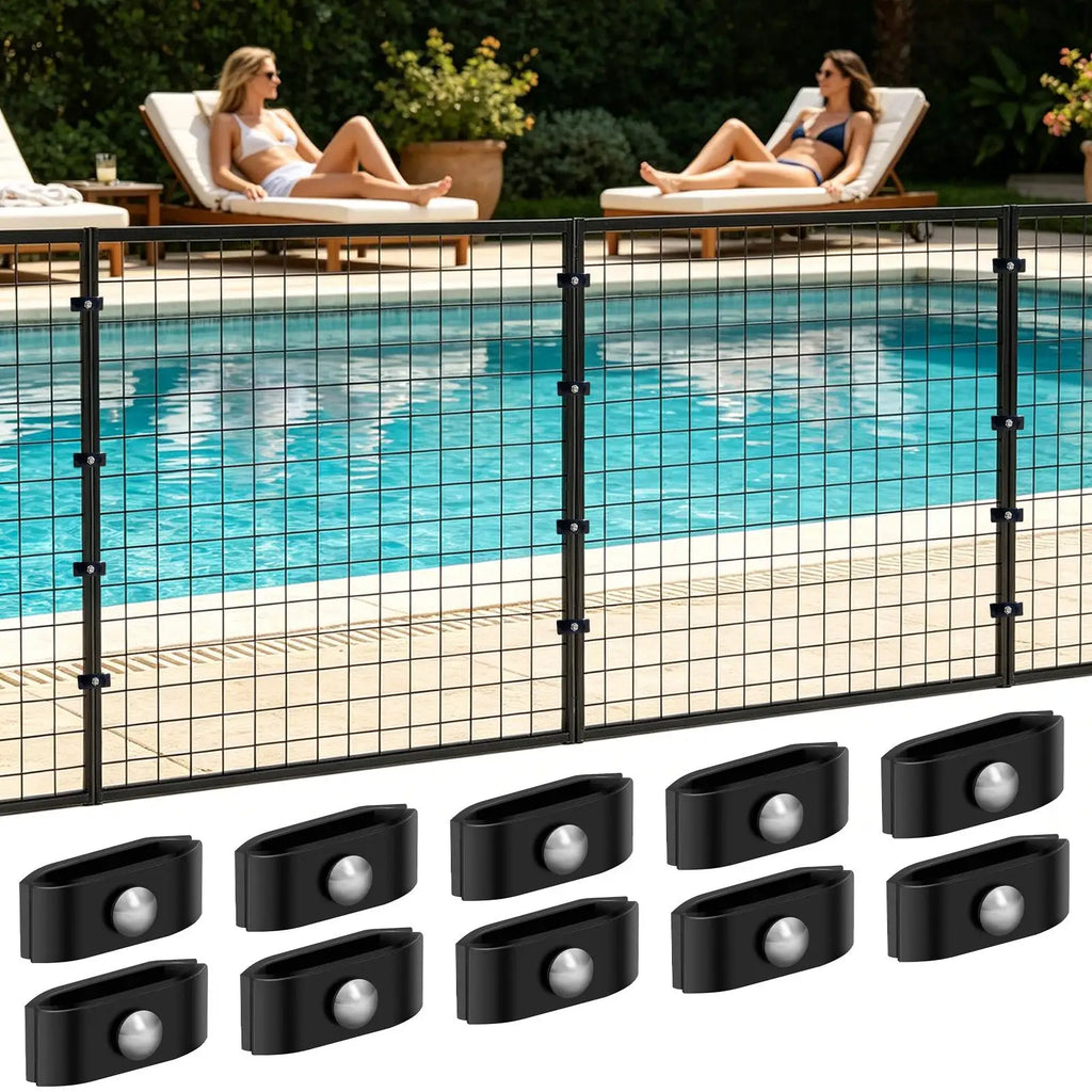 Fence Clamps Easy Install Tighten Clip Dog Kennel Panel Connectors Clips For Home Indoor Dorm Apartment Garden Yard Backyard Qme