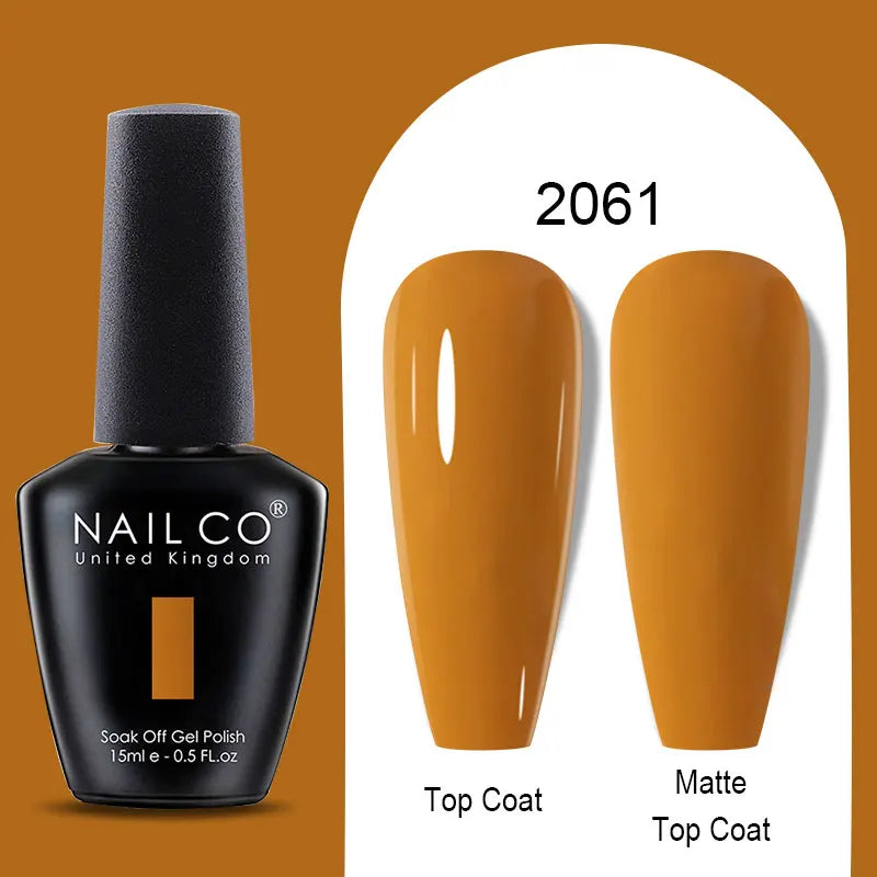 NAILCO Winter Red Gel Nail Polish Semi Permanent Soak Off Varnishes Qme 2061