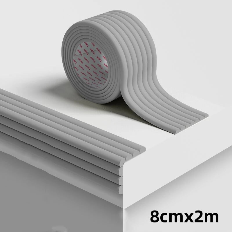 Winter Pipe Frost Protection Cover Self Adhesive Thickening Pipeline Waterproof Mildew Thermal Insulation Foam Sealing Strip Qme Grey 2PCS