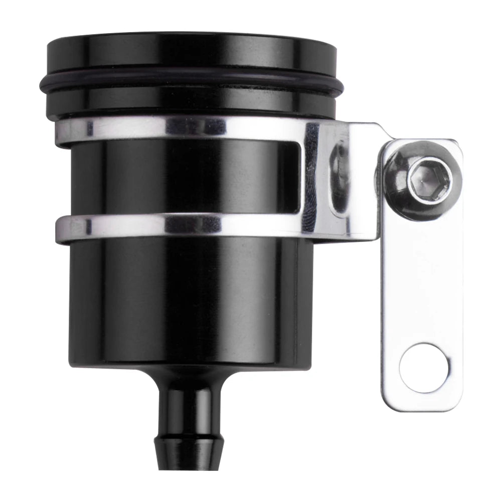 Aluminum Alloy Rear Front Clutch Tank Oil Fluid Cup Motorcycle Brake Cylinder Fluid Reservoir Motorcycle Clutch Tank Cylinder Qme black