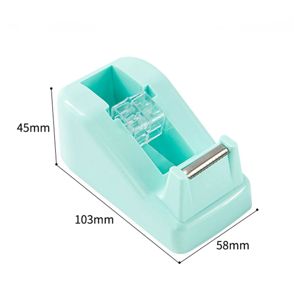 Large Tape Cutter Macaron-colored Desktop Plastic Tape Holder, Office Supplies,School DIY Crafts, Journal Making, Tape Dispenser Qme