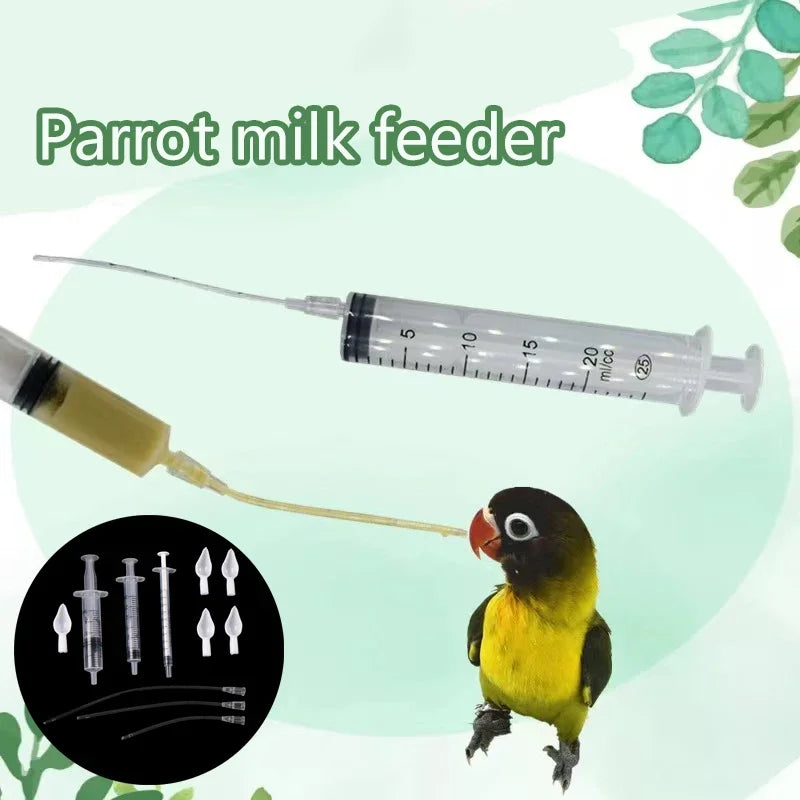 9/10Pcs Parrot Bird Feeding Dropper Hose Small Pet Feeder Needle Tube Liquid Injection Hose Spoon Kits Qme