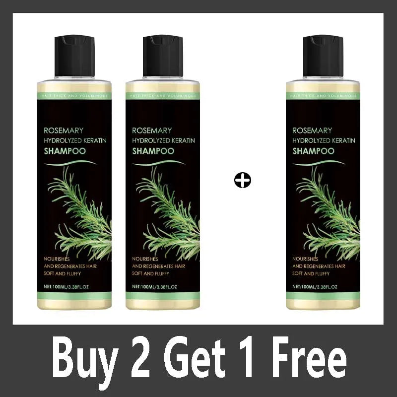 Organic Rosemary Shampoo for Hair Growth Natural Thickening & Strengthening Shampoo with Hydrolyzed Keratin Hair Care Qme Buy 2 Get 1 Free