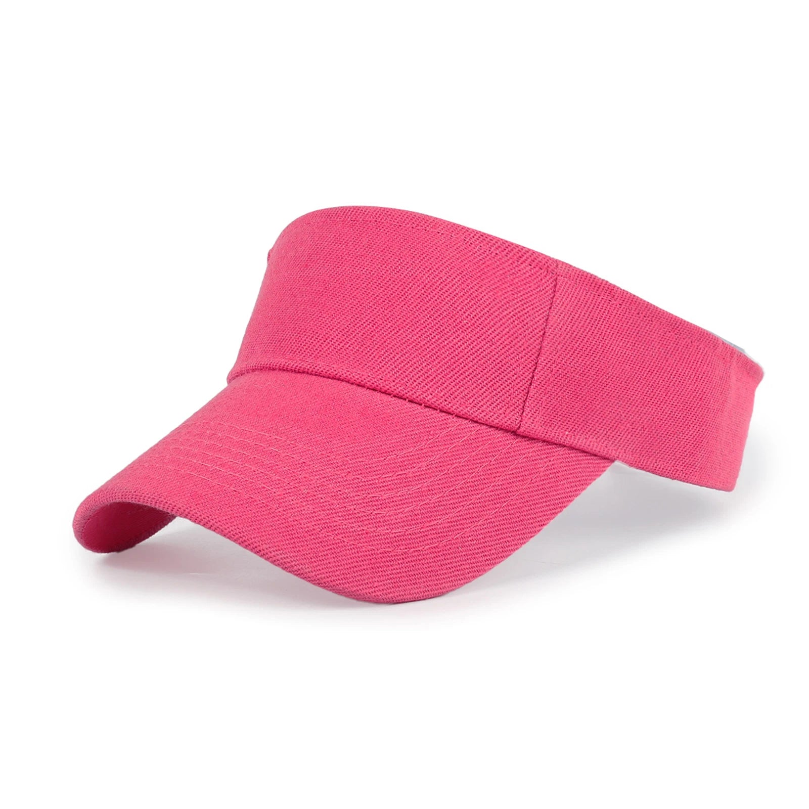 Children's Classic Solid Color Sun Shaded Hat Fashion Empty Top Hiking Running Sports Visor Cap Tennis Baseball Adjustable Caps Qme Hot Pink One Size