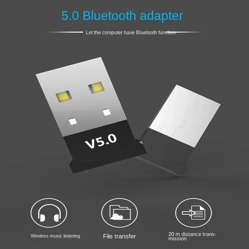 5pcs USB Bluetooth Adapter BT 5.0 for PC Laptop Speaker Wireless Mouse Dongles Computer Earphone BLE Mini Sender Audio Receiver Qme