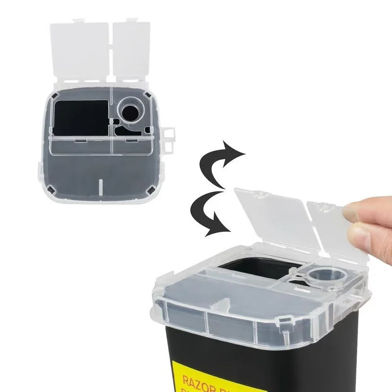 Barber Shop Accessories Feather Razor Blade Disposal Case Trash Can Qme