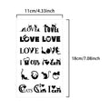 I Love Cat Temporary Tattoo, Herbal Juice Semi-Permanent Waterproof, Small Sexy Realistic Fake Arm Tattoo Qme HC-856
