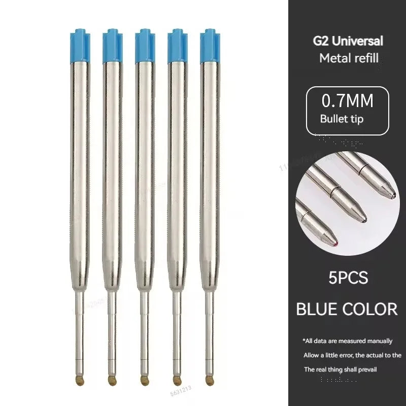 5-30pcs L:3.9 In Ballpoint Pen G2 Metal Refills Blue/Black/Red Ink for Pens Medium Point Rods for Writing Office Stationery Qme 5 blue