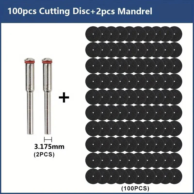 Abrasive Cutting Disc 32mm With Mandrels Grinding Wheels For Accesories Metal Cutting Rotary Tool Saw Blade Qme 100pcs 2pcs Shank