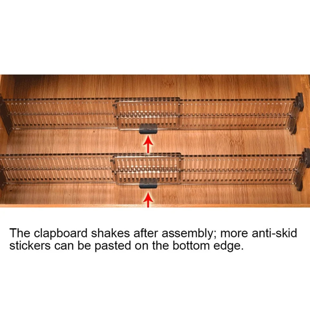 Adjustable Clapboard Drawer Divider Partition DIY Durable Storage Qme