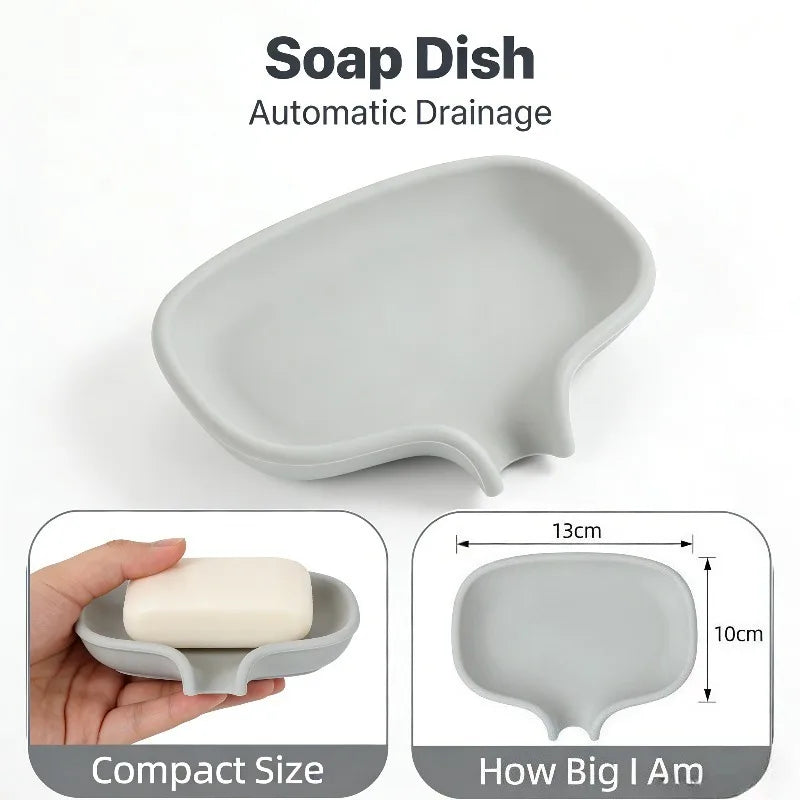 Minimalist Rectangular Soap Dish Drainage Holes Modern Bathroom Qme