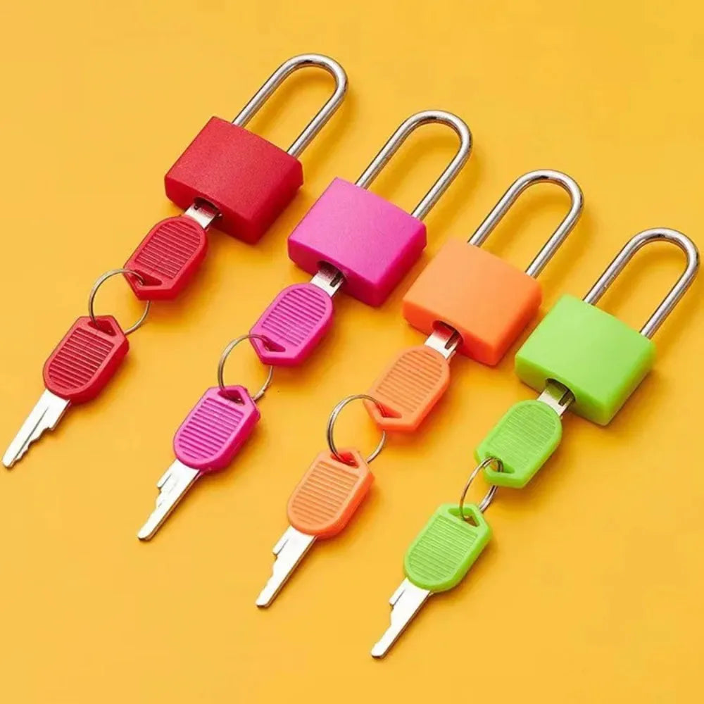 Colorful Padlock Mini Keyed Lock for Luggage Suitcase Backpack Diary Drawer Cabinet Storage Locker Small Safety Lock Qme