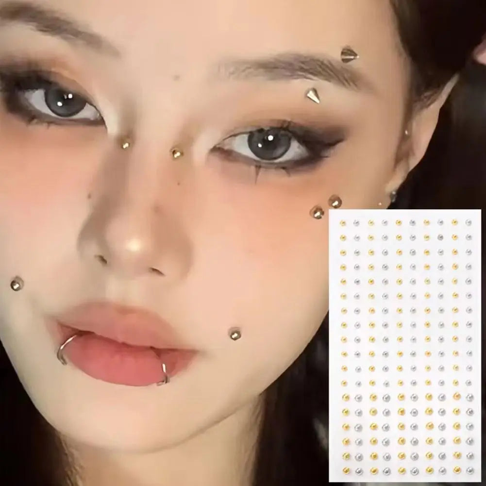 Steel Fake Nose Sticker Non Piercied Lip Nails Ear Stud For Women Men Pack Fake Eyebrow Lip Piercing Body Jewelry A1G6 Qme