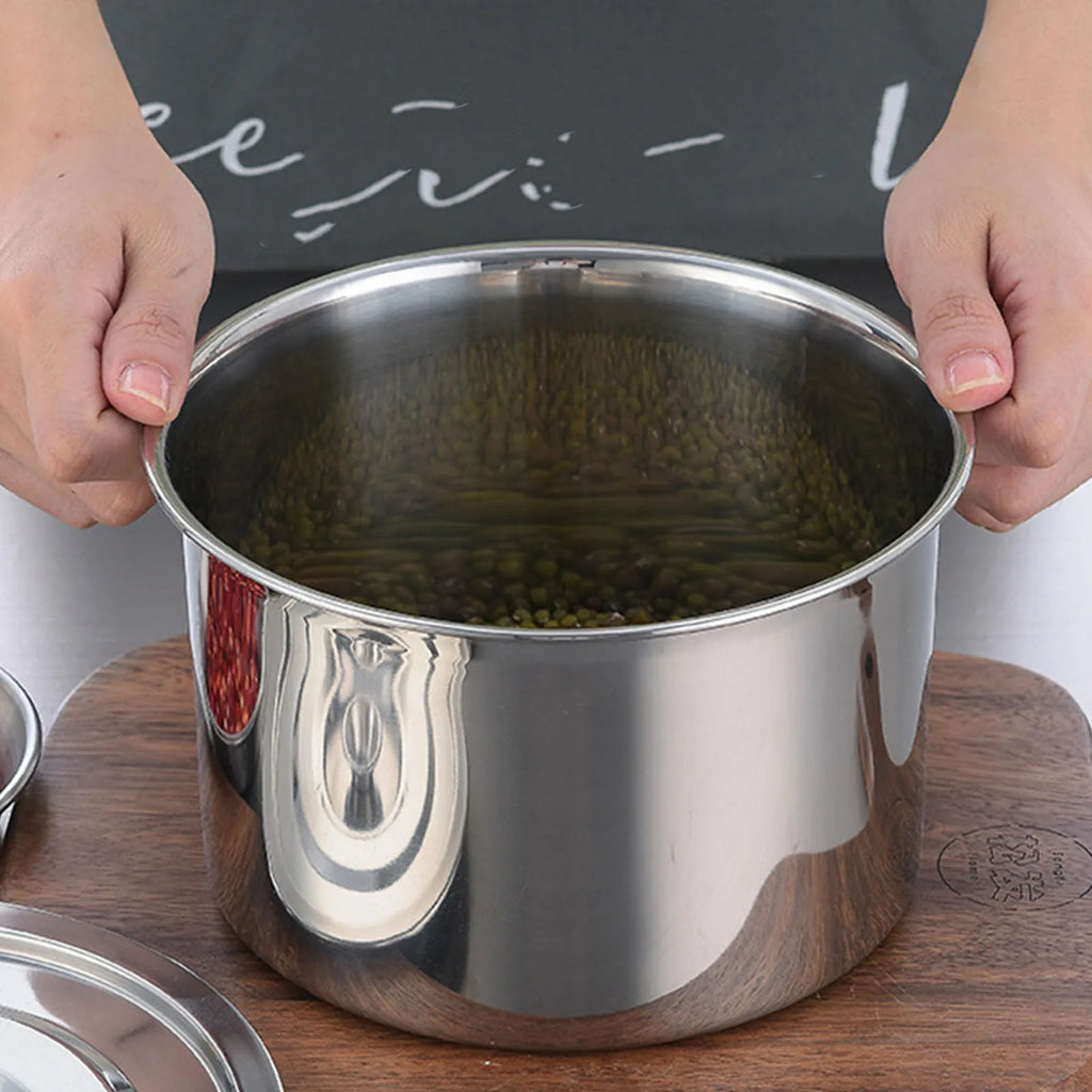 Stainless Steel Kitchen Seasoning Pot Multifunctional Seasoning Box Soup Bowl Mixing Bowl Egg Bowl Stew Cup for Home Cooking Qme