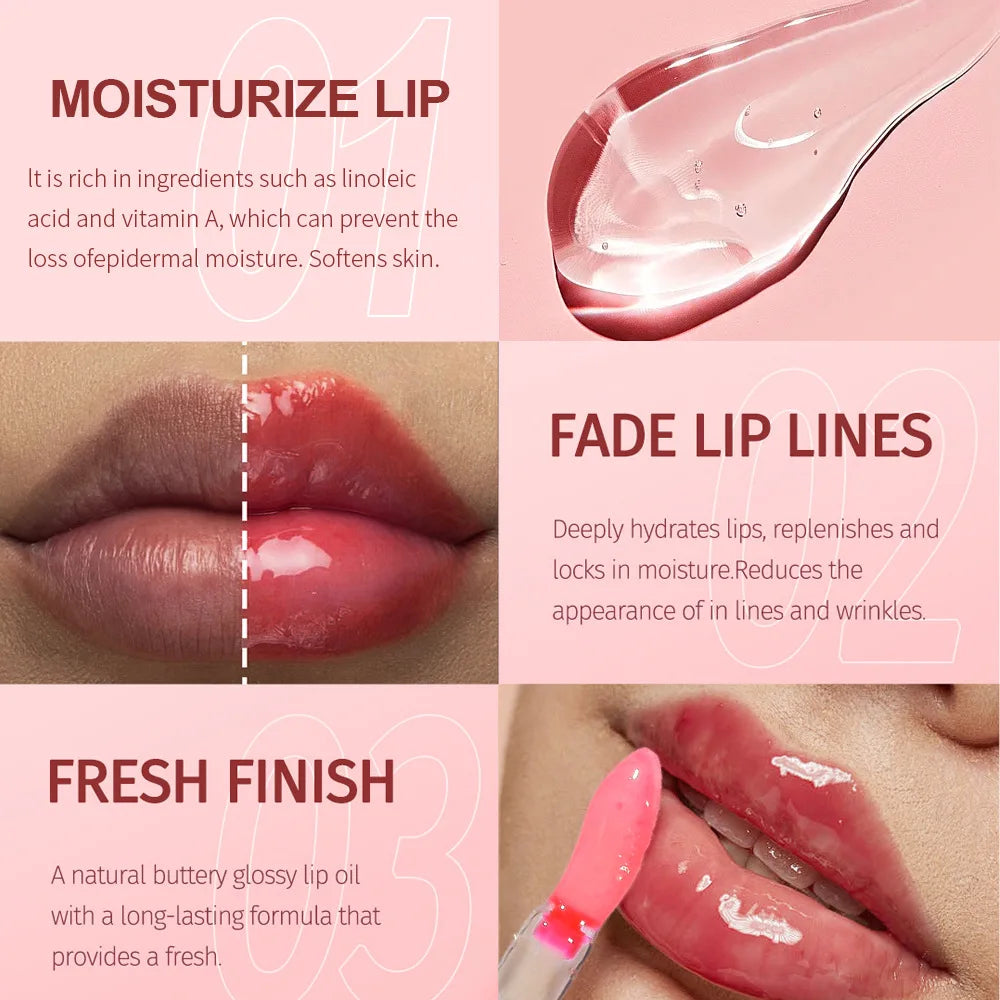 Mini Capsule Color Change Lip Gloss Lip Oil Makeup Glitter Moisturizing Transparent Shiny Glossy Nutritious Liquid Lipstick Qme