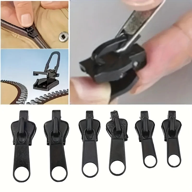 Universal Zipper Repair Kit, Instant Fix Zipper Slider Replacement, No Sewing for Jackets, Bags, Luggage Qme