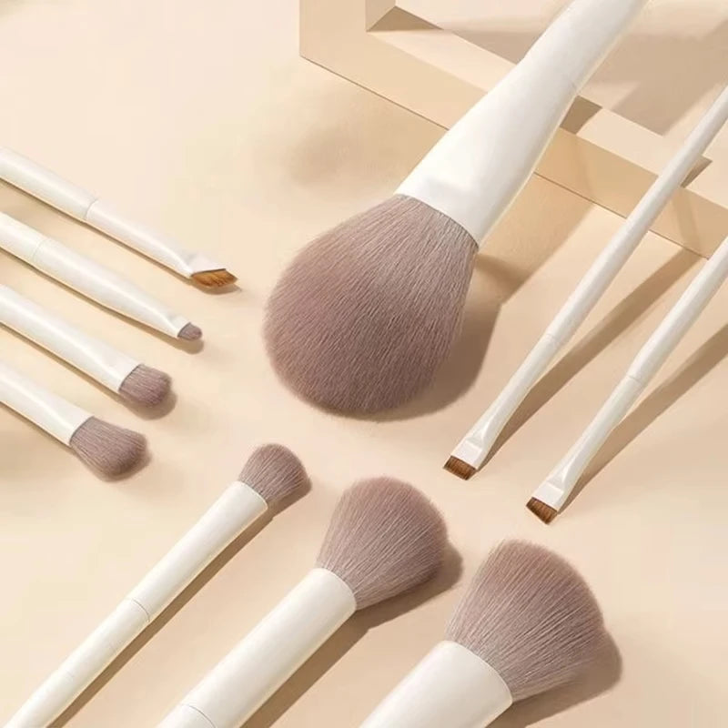 5 7 10 Professional Makeup Brushes Tools White Eyeshadow Eyeliner Qme