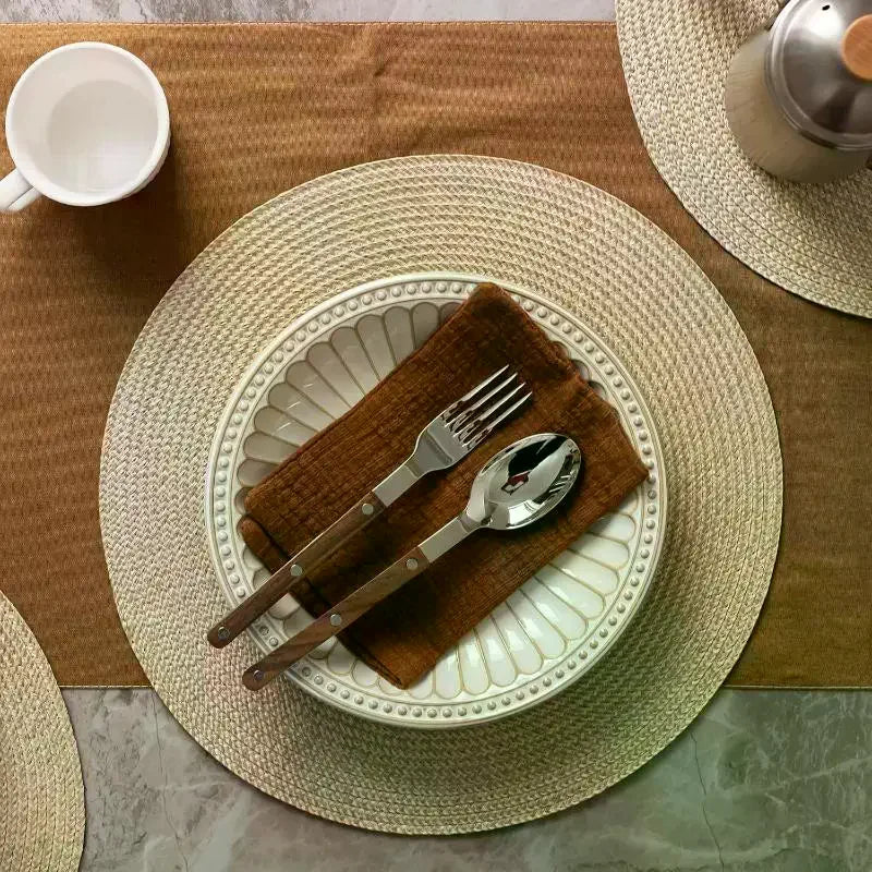 Round Home Placemat Insulation PP Dining Table Mat Biodegradable Qme