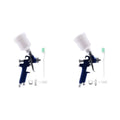 A02F-2 Set 1.0MM Nozzle H-2000 Professional HVLP Spray Gun Mini Air Paint Spray Guns Airbrush For Painting Car Aerograph Qme Blue