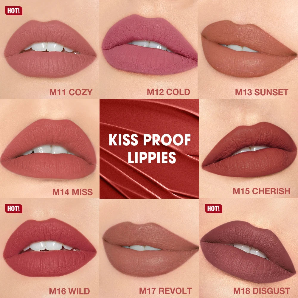 O TWO Matte Lipstick Lip Tint 8 Colors Waterproof Long Lasting Qme