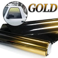 Gradient Solar Window Tint Film Color Changing Film Car Sun Shade Front Windshield Sunshade Protector Heat Insulation Universal Qme Gold 50cmX3M