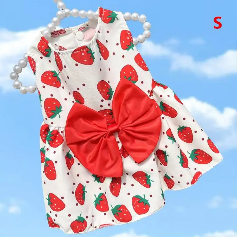 Princess Skirt Butterfly Bowknot Pet Poodle Cat Costume Floral Qme RDS
