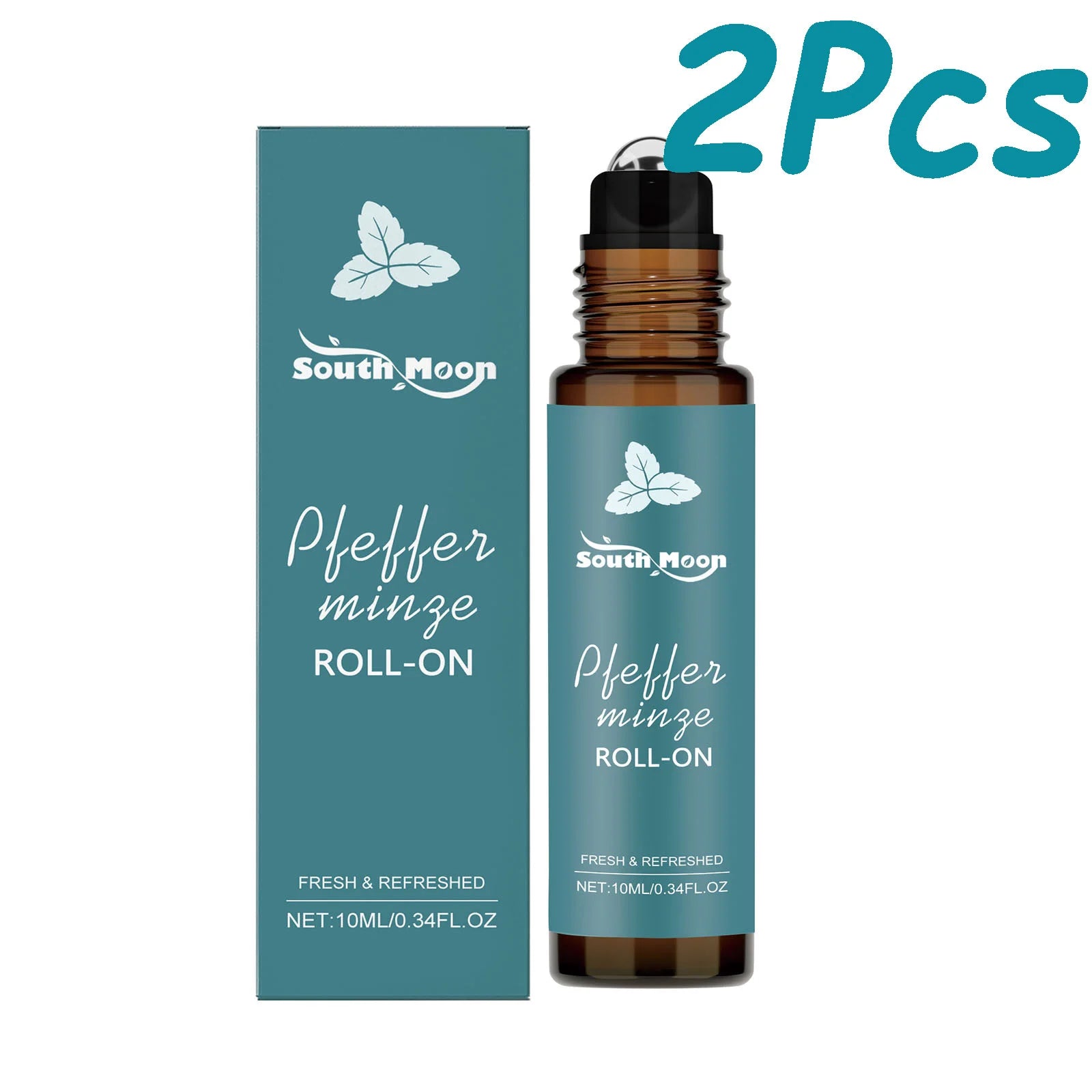 Peppermint Roller Essential Oils Portable Refreshing Fragrance Natural Comfort Massage Body Oils Roll On Relaxing Gift Women Men Qme 20ml Boxed 10ml